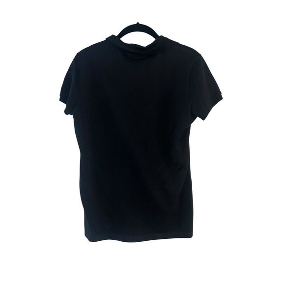 Lacoste Polo Shirt Classic Fit Button Up Short Sleeve Top Black sz 46 - Picture 2 of 6